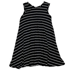 Thyme & Honey Black Striped Jersey Dress XS